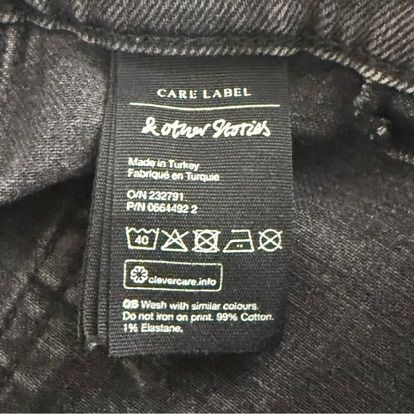 & Other Stories Women's Black High Waisted Bootcut
Wide Leg Denim Jeans Size 30 - Picture 10 of 10